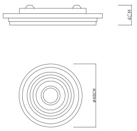 Globo 48011-46 - LED Stmievateľné stropné svietidlo SABATINO LED/46W/230V + DO