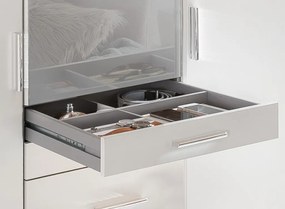 Šatníková skriňa Aachen, 135 cm, biela