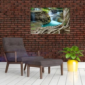 Obraz - Rieka s vodopádmi (90x60 cm)