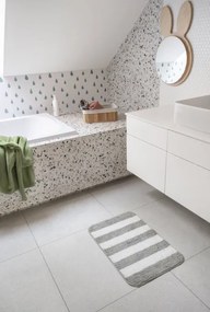 Kúpeľňový koberček pruhovaný, svetlosivý