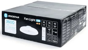 Aigostar - LED Stmievateľný stropný ventilátor LED/40W/230V 2700-6500K + DO biela