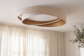 Stmievateľné stropné LED svietidlo SM. GALAXY M. 24W/230V, priemer 55 cm, béžová/biela/zlatá + diaľkové ovládanie