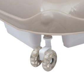 Detské chodítko Baby Mix s volantom a silikónovými kolieskami beige