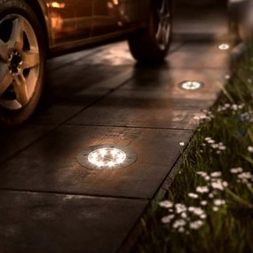 Bluegarden Toolight, LED solárna lampa 4,5cm 1ks P60048, strieborná, OGR-05685