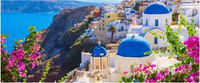 Obraz - Santorini, Grécko (120x50 cm)