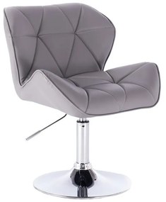 LuxuryForm DESIGN Stolička MILANO na striebornom tanieri - sivá