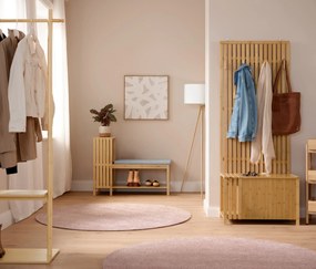 Stojacia lampa na troch nohách, z dreva