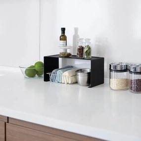 Čierna kovová prídavná polička 30,5x14 cm Tower – YAMAZAKI