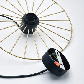 Luster na lanku MONTANA 1xE27/15W/230V pr. 30 cm zlatá/čierna