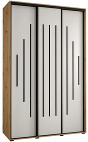 Skriňa 45 Canaris 12 180 artisan/biela/čierna