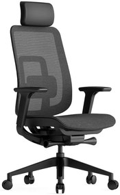 KREDE Kancelárska stolička K42 BLACK FULL MESH čierna celosieť