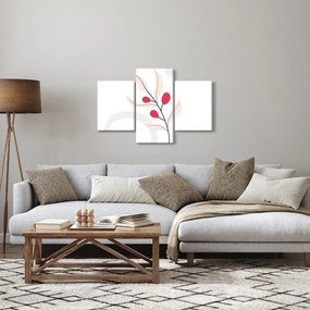 Obraz - Ružová florálna abstrakcia N⁰3 (90x60 cm)