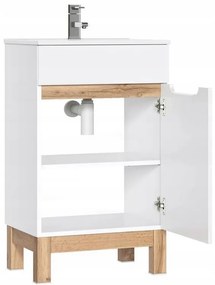 Kúpeľňová stojaca skrinka pod umývadlo BALI biela 50 cm