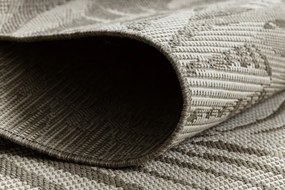 Koberec SIZAL FLOORLUX 20504 lístie, tmavosivý / šampanské