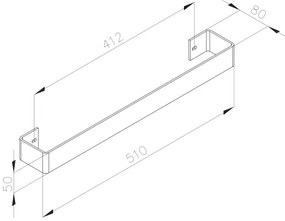 Sapho - Nástenný vešiak na uteráky COLONNA 8x51 cm lesklý chróm