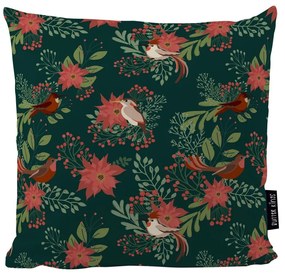 Vankúš s vianočným motívom Butter Kings Christmas Plants, 45 x 45 cm