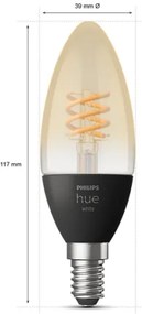 SADA 2x LED Stmievateľná žiarovka Philips Hue WHITE FILAMENT E14/4,5W/230V 2100K