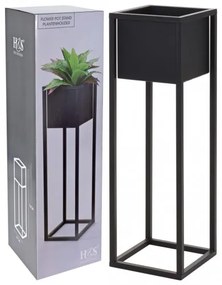 Home&Styling Kvetináč na stojane kovový čierny 70 cm-