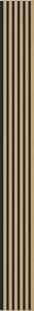 Mexen Lam-F, akustické stenové lamely 275 × 30 cm, plstený podklad 8 mm, technická dyha, dub zlatistý, S105-275307-3015-003