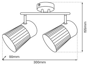 Bodové svietidlo BEST 2xE14/40W/230V zlatá