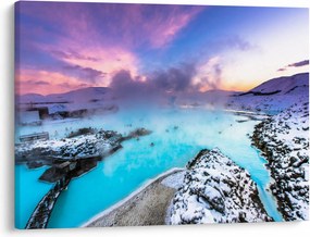 Obraz - Modrá lagúna na Islande (70x50 cm)