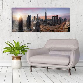 Obraz - Panorama Dubaja (120x50 cm)