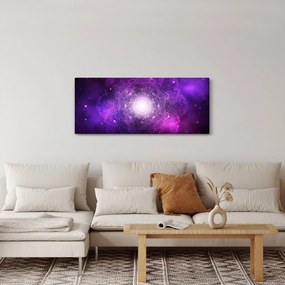 Obraz fialové abstrakcie (120x50 cm)