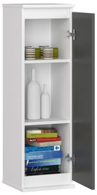 Závesná skrinka STAR 30 cm biela/grafitovo šedá