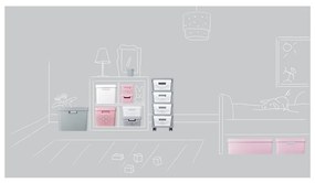 Biely úložný box s vekom Curver Infinity, 45 l