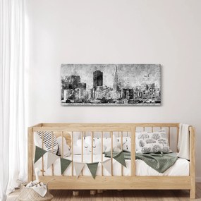 Obraz - Coffee art city (120x50 cm)