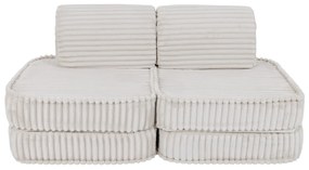 MeowBaby® Churros detská pohovka Basic, Cotton Candy White