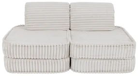 MeowBaby® Churros detská pohovka Basic, Cotton Candy White