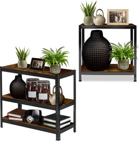 Kovový úložný regál 180 x 90 x 40 cm Humberg HR-852 čierny