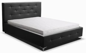 Čalúnená posteľ AGNES čierna rozmer 160x200 cm