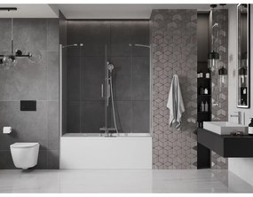 Mexen Velar Duo, 2-krídlová posuvná vaňová zástena 160 x 150 cm, 8mm číre sklo, chrómový profil, 896-160-000-02-01