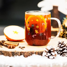 4Home Sklenený hrnček Hot&Cool Christmas 350 ml, 2 ks