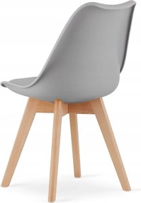 Jedálenská zostava TODI 80cm okrúhly stolový set biely a 2 stoličky MARK sivé +  2 stoličky MARK sivé ZADARMO