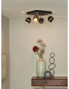 Lucide 77975/20/30 - LED bodové svietidlo BINARI 4xLED/5W/230V čierne