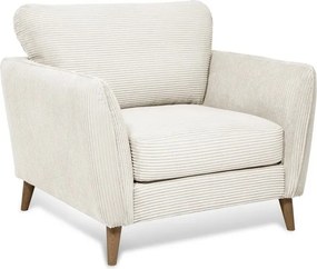 Biele menčestrové kreslo Paris – Scandic