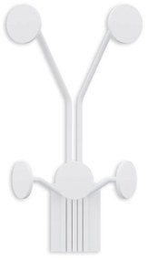 Nástenný kovový háčik Giraffe 24 cm biely