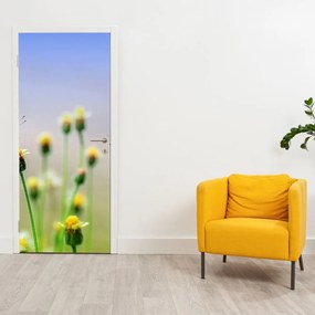 Fototapeta na dvere - Motýle na kvetine (95x205cm)
