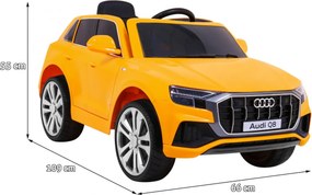 Ramiz Elektrické autíčko Audi Q8 Lift detské SUV žlté + diaľkové ovládanie