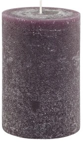 Fialová široká sviečka Macon Rustic plum - Ø 10*15cm/ 90h