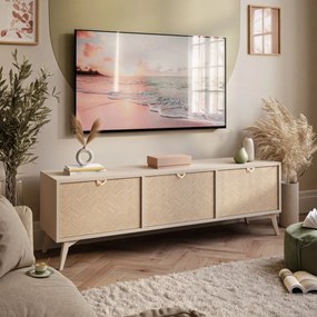 TV STOLÍK FONDY JEDLIČKA SCANDI + PIESKOVO BÉŽOVÁ 158 cm