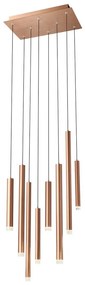 Redo 01-2047 - LED Luster na lanku MADISON 8xLED/4W/230V meď