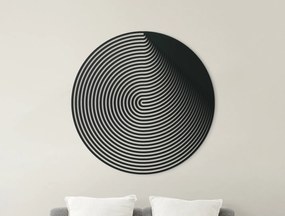 drevko Drevený obraz Abstraktný gong Rozmer obrazu: 32,5 x 32,5 cm, Farba dekorácie: Čierna