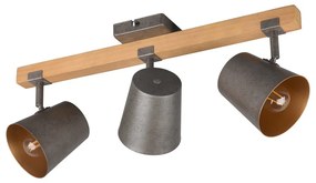 Bodové svietidlo v tmavo sivo-prírodnej farbe 14x54 cm Bell – Trio