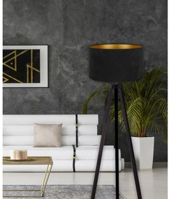 Brilagi - Stojacia lampa VELVET 1xE27/60W/230V čierna/wenge