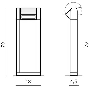 Vonkajšia dizajnová lampa Frame 70 tmavá sivá
