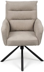 Noela Otočná jedálenská stolička látková ENZO béžová